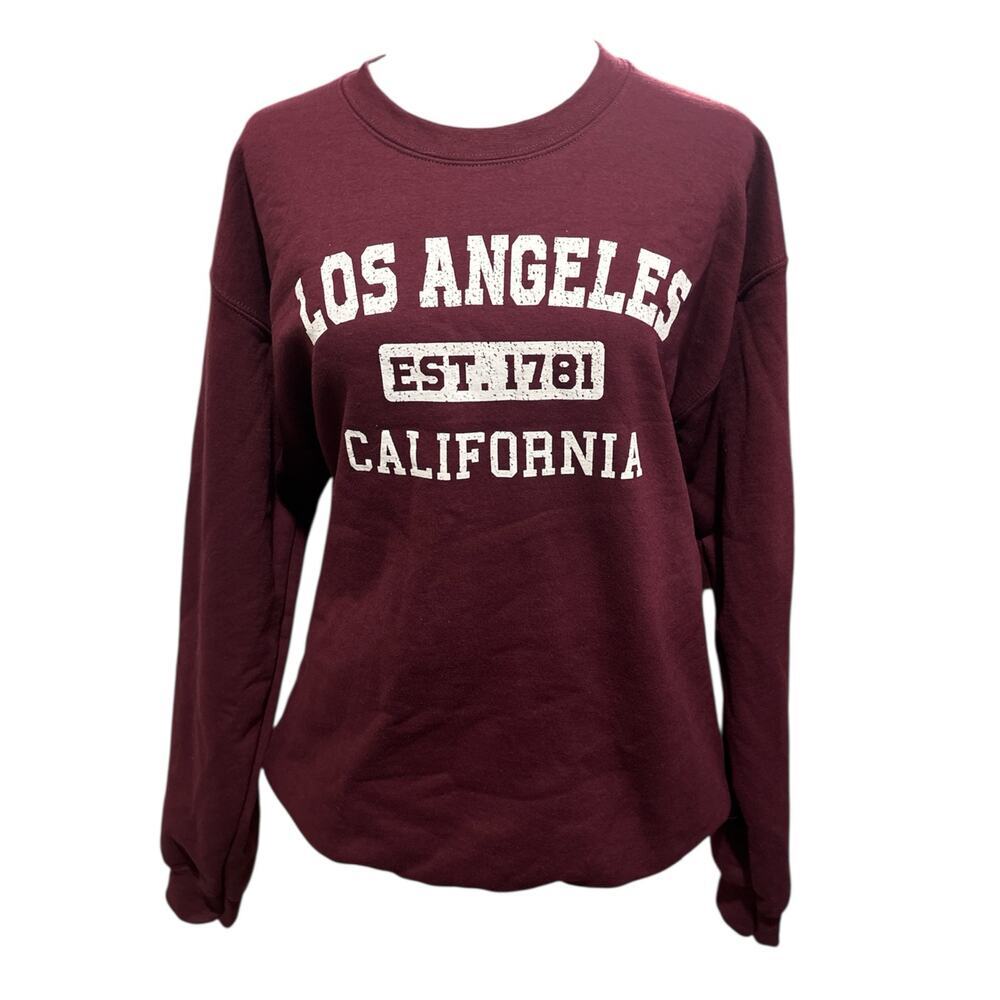 Burgundy‎ Los Angeles California Crewneck Sweatshirt – Size M – NWOT
